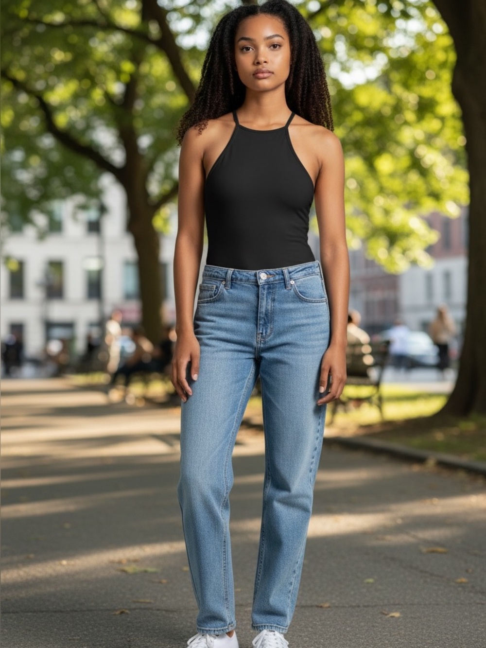 Express Black Halter Bodysuit - Women